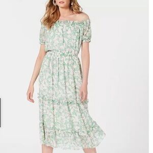Anthropologie Avec Les Filles Off The Shoulder Ruffle Dress